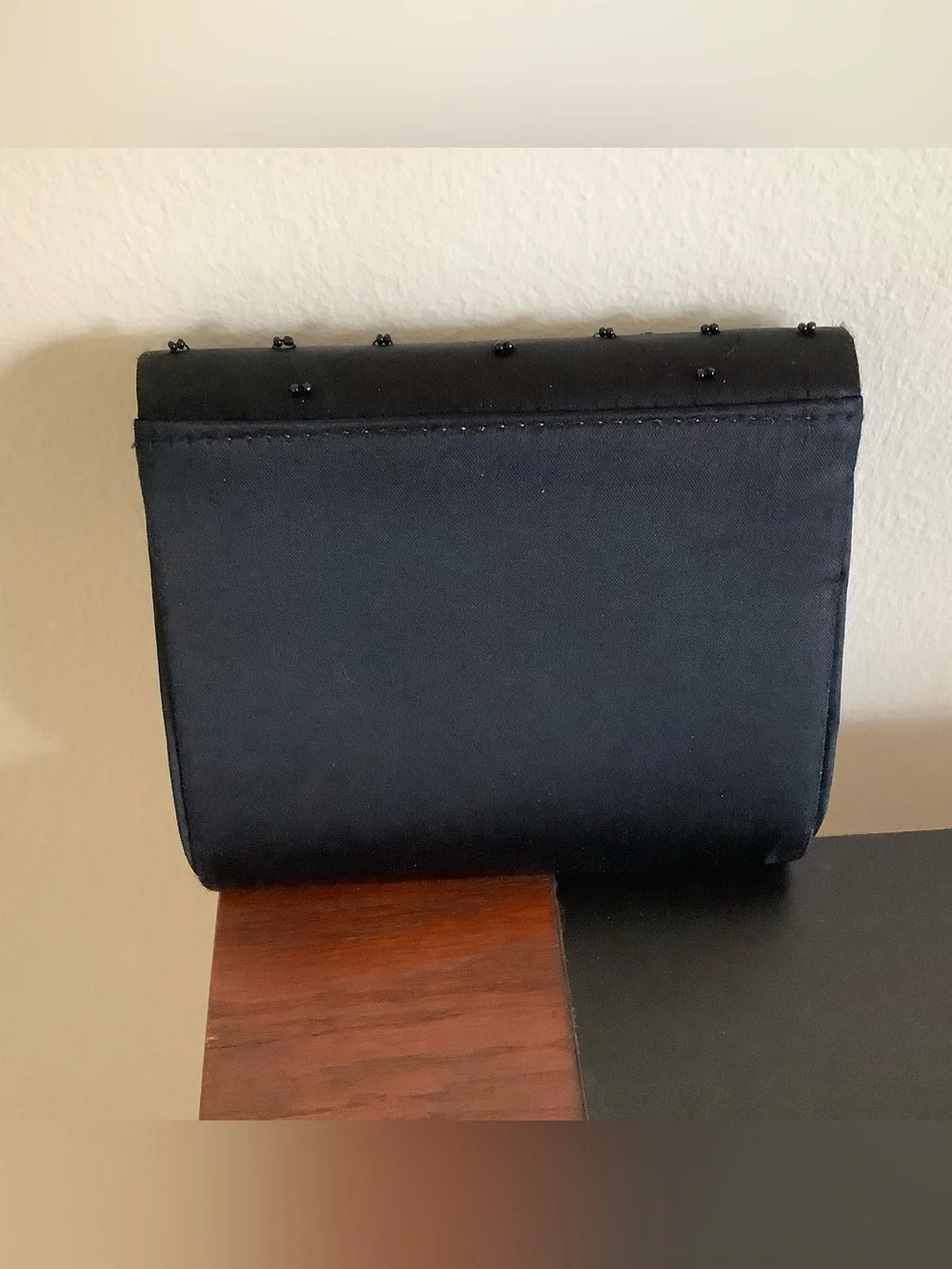 Elegant Black Beaded Evening Clutch - Women's Formal Bag